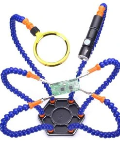 6 Claw Welding Platform Bracket With Magnifier & Flashlight Professional DIY Repair & Disassembly Tools