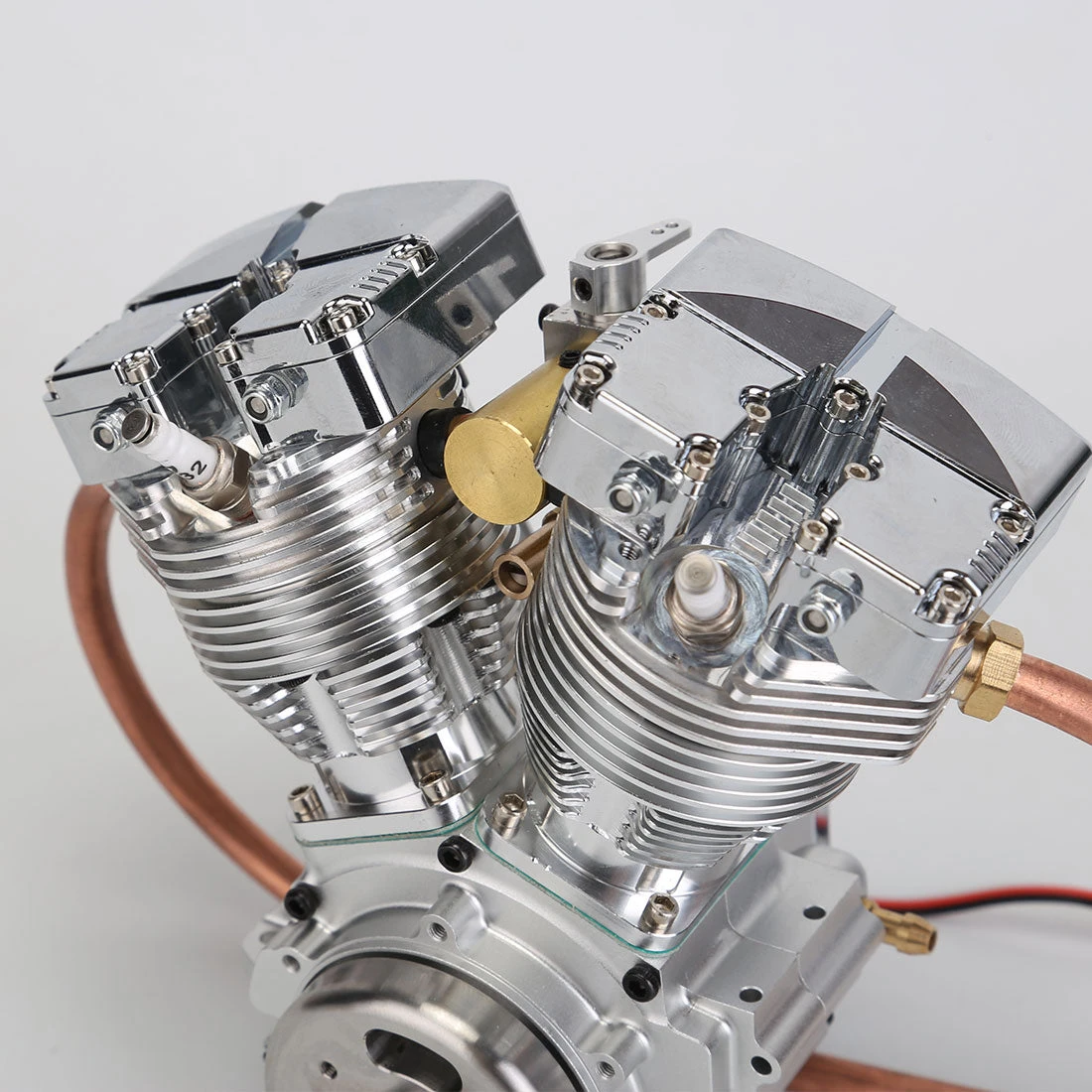 CISON FG-VT157 15.7cc Mini OHV V-twin V2 Shovelhead Engine 4-Stroke Air-cooled Gasoline Engine Motorcycle RC Engine Model - Image 10