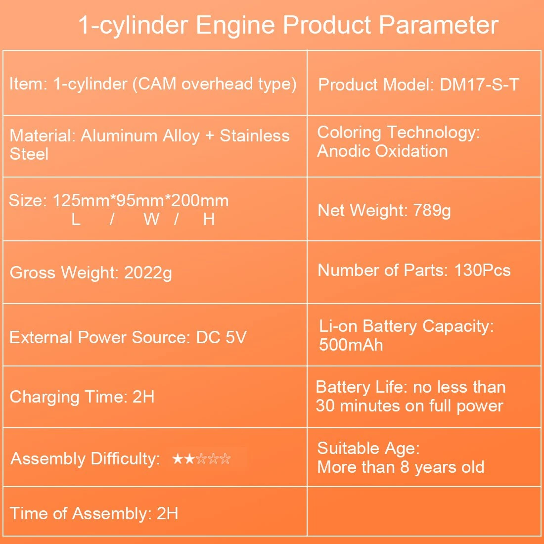 Car Engine Assembly Kit Single-cylinder Engine Build Kit Gift Toy For Collection - Image 8