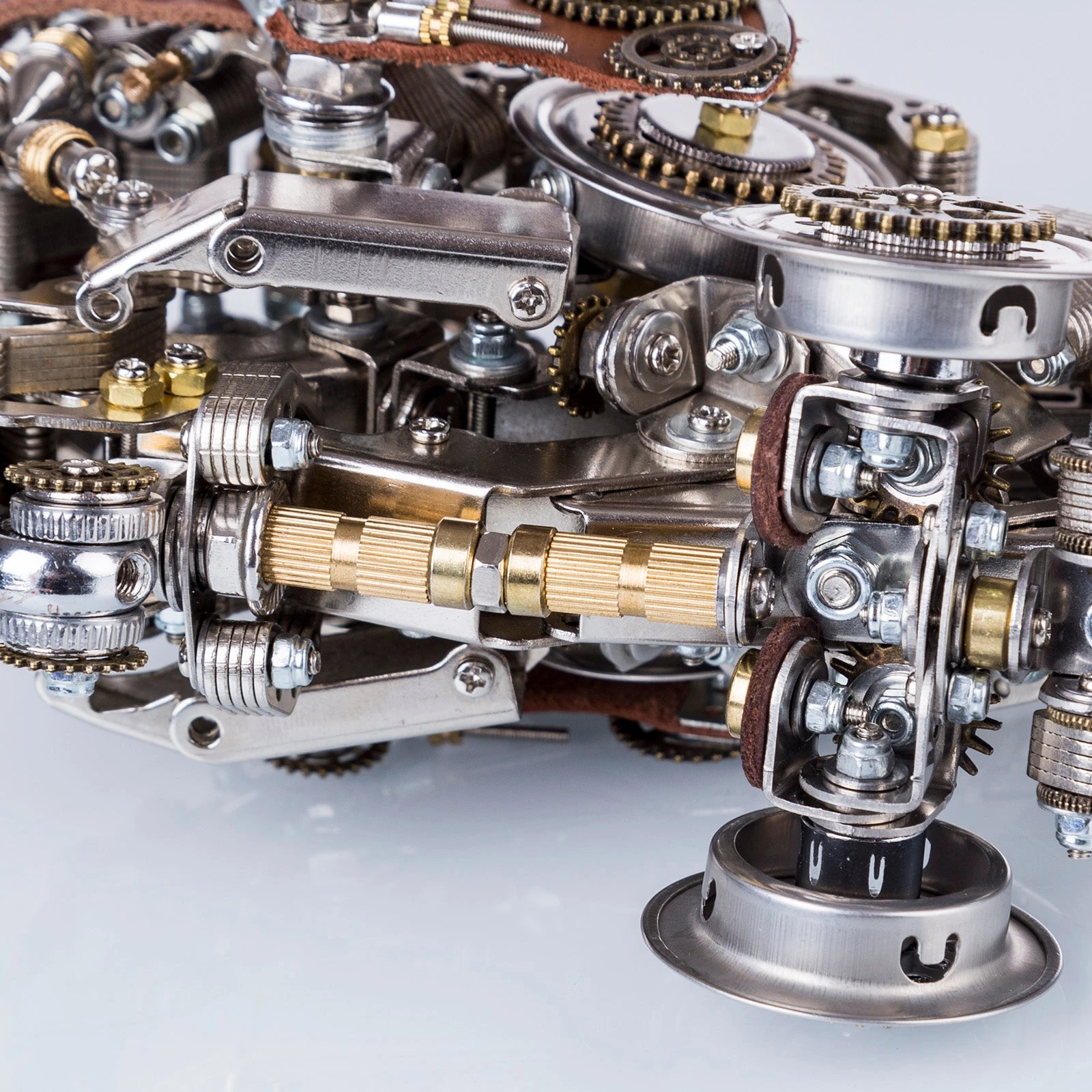 3D Metal Steampunk Craft Puzzle Mechanical Anglefish Model DIY Assembly With Luminous Bulb Creative Gift-1064PCS+ - Image 13