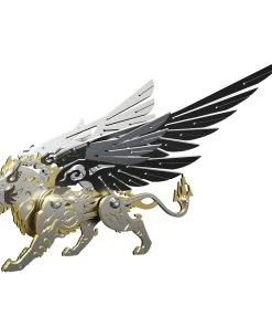 3D Puzzle DIY Model Kit Jigsaw Metal Tiger Model Ancient Chinese Beasts Mechanical Assembly Crafts-Black Golden