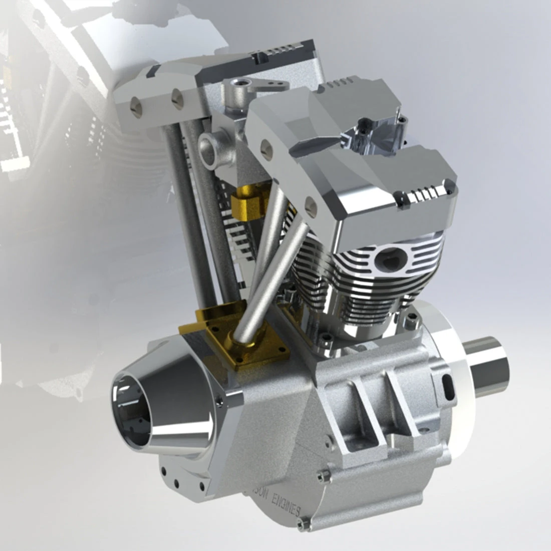 CISON FG-VT157 15.7cc Mini OHV V-twin V2 Shovelhead Engine 4-Stroke Air-cooled Gasoline Engine Motorcycle RC Engine Model - Image 13