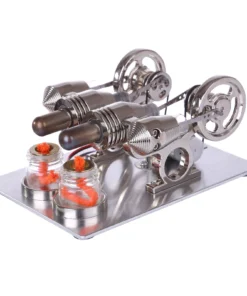 ENJOMOR Stirling Engine Model Generator With Bulb And Voltage Digital Display Meter - STEM Toy