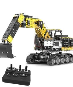 3D Metal Puzzle RC Excavator Model Kit 2.4G 12CH Metal Simulation Of Alloy Excavator Construction Vehicle Model Construction-2544PCS