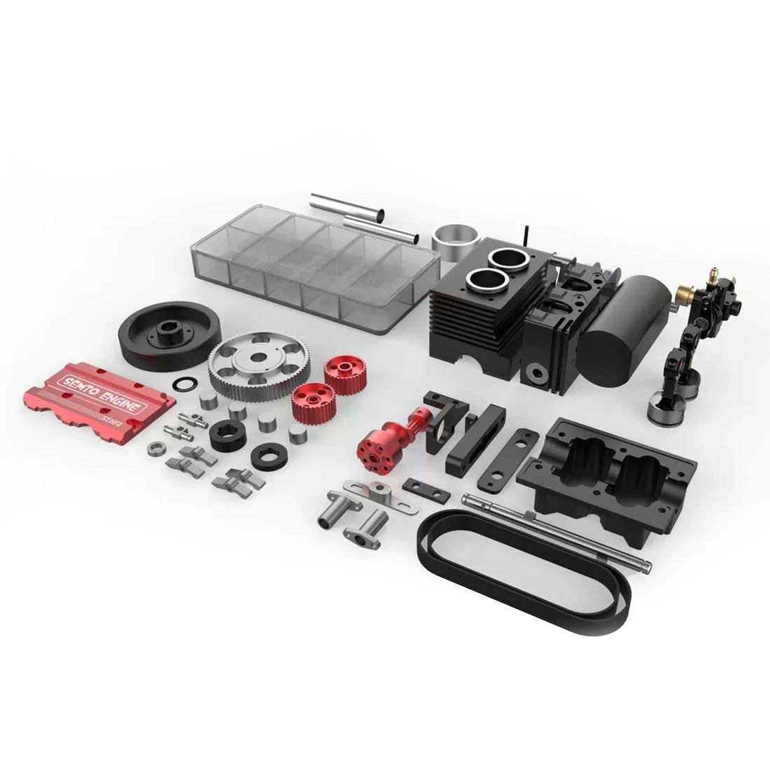 TOYAN FS-L200 Engine 2 Cylinders 4 Stroke Engine Model Kit - Build Your Own Engine That Works - Image 5