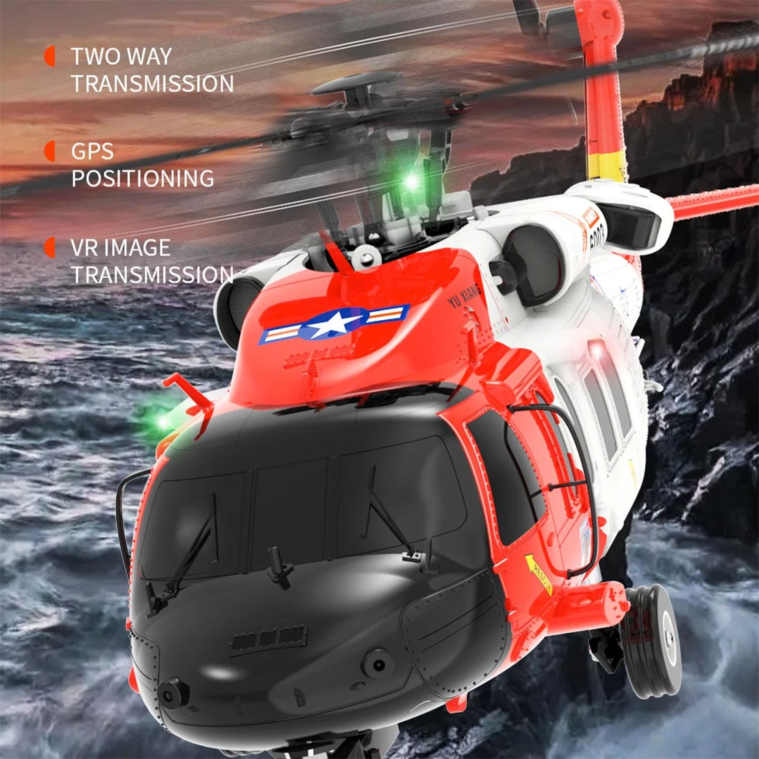 YUXIANG YXZNRC F09-S 1/47 RC Airplane 2.4G 6CH Brushless Direct Drive RC Helicopter Model - RTF Edition - Image 7