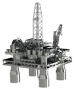 250PCS Offshore Oil Drilling Platform 3D Assembled DIY Model Kit