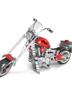 3D Metal Puzzle Simulation Alloy Electric Red Motorcycle Model Kit DIY Metal Assembly Toys-940PCS