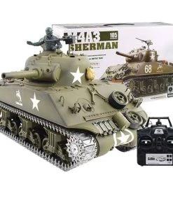 RC Tanks That Shoot BBS Metal 1/16 M4A3 Sherman Tank With Smoke & Sound
