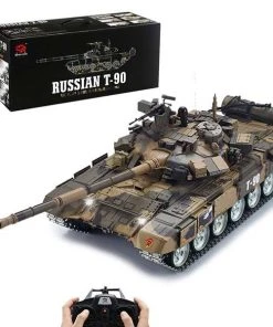 RC Tanks That Shoot 1/16 2.4GHZ Remote Control T90 Russian Battle Tank With Smoke & Sound