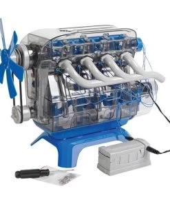 V4 Engine Model Kit - Build Your Own V4 Engine - Science Experiment STEM Toy - Enginediy