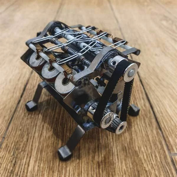 V6 Electromagnetic Motor Engine 12V DIY Runnable Generator For Science Project - Enginediy - Image 2