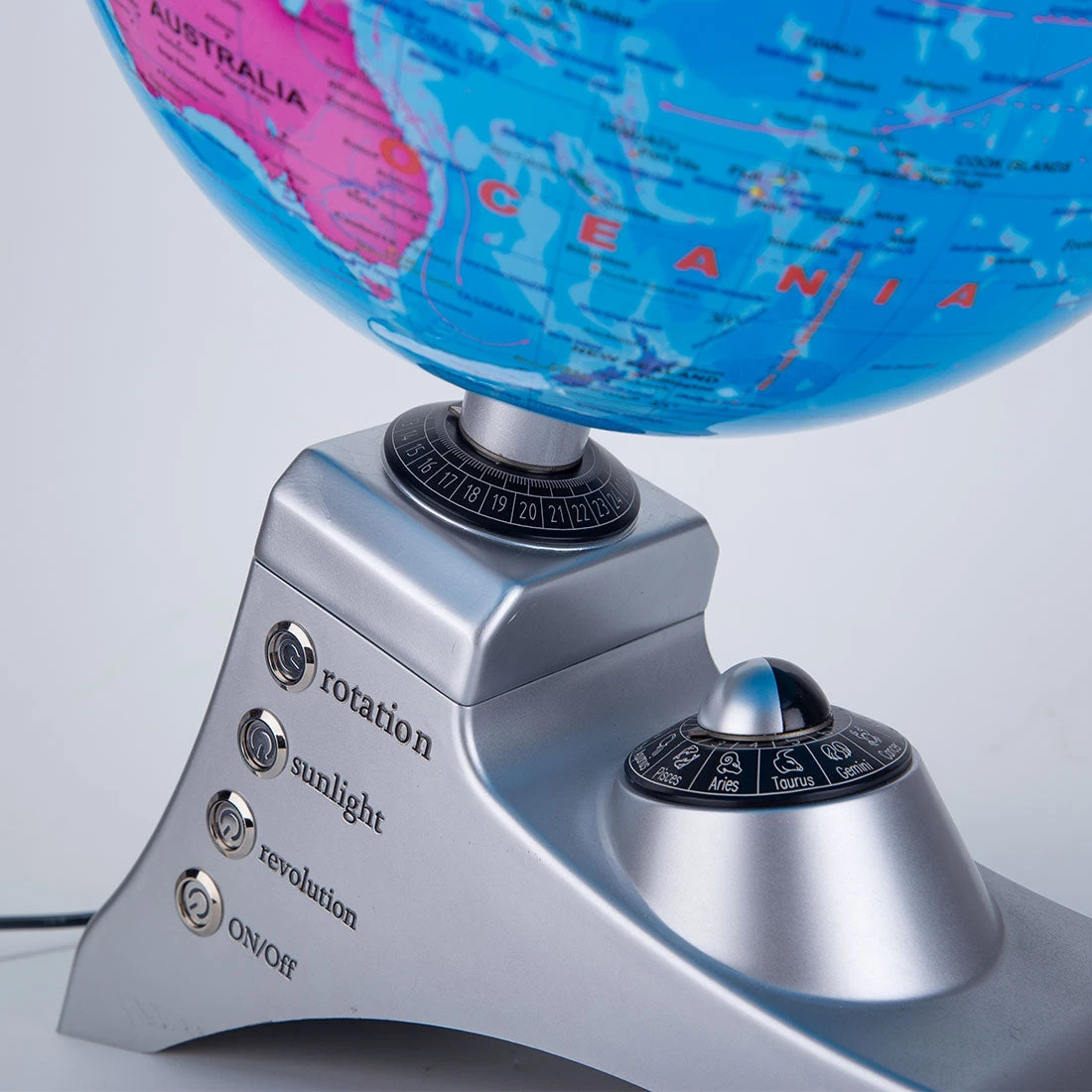 TECHING Rotating World Globe For Kids With Stand, Colorful Easy-Read High Clear Map, Light Up Globe Lamp Educational Desktop Display STEM Toy - Image 2