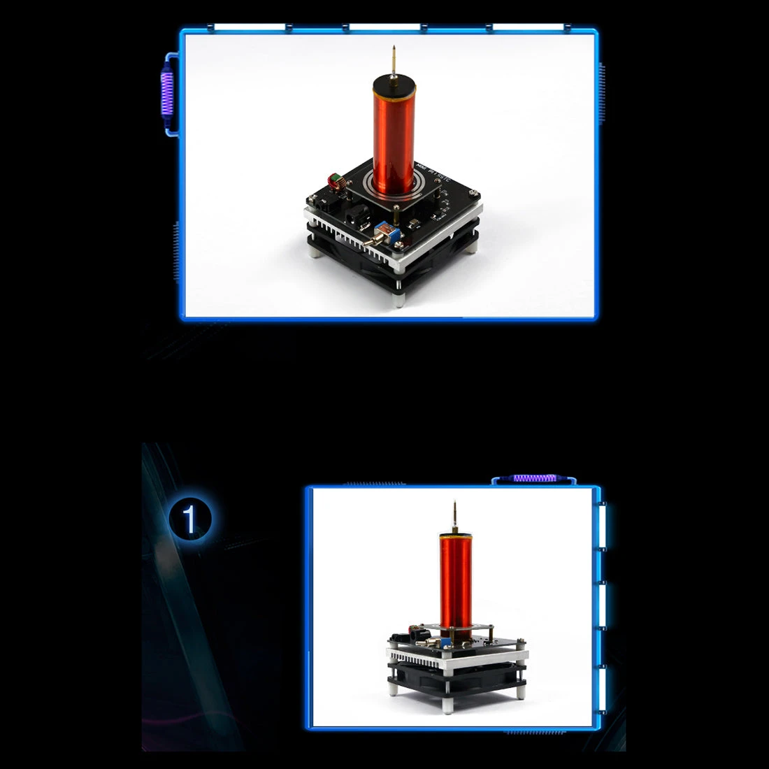 STARK Mini Tesla Music Coil Speaker Plasma Singing Loudspeaker Experimenting Device Teaching Tool Desktop Toy - Image 3