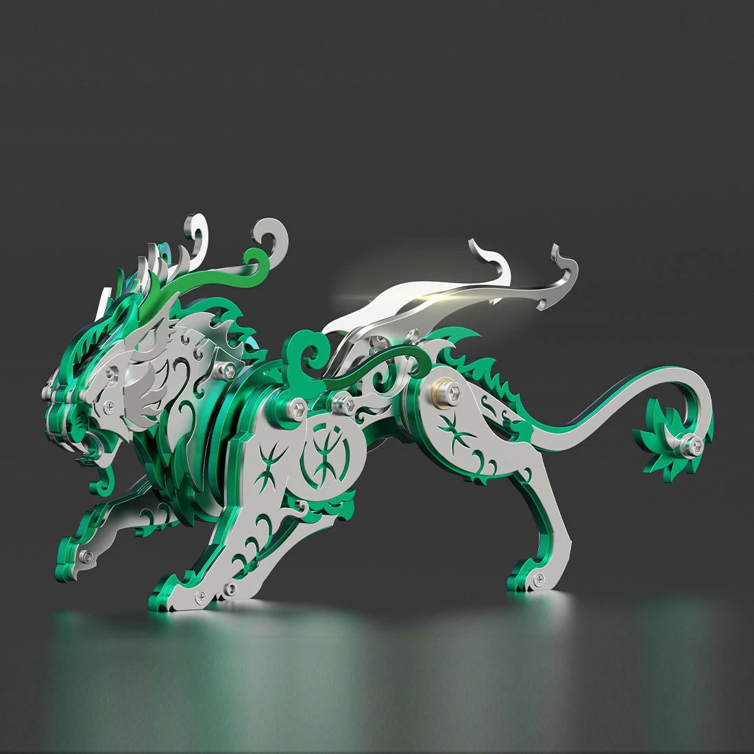 3D Puzzle DIY Model Kit Jigsaw Metal Tiger Model Ancient Chinese Beasts Mechanical Assembly Crafts - Image 11