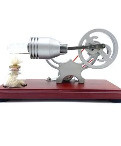 Y-Shape Stirling Engine Generator Model Retro Science Educational Toy With LED Lights