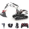 HUINA 1:14 22CH 2.4G RC Excavator Model 4-in-1 Alloy Remote Controll Crusher Construction Vehicles Toy
