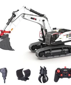 HUINA 1:14 22CH 2.4G RC Excavator Model 4-in-1 Alloy Remote Controll Crusher Construction Vehicles Toy