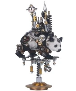 3D Metal Model Kit Mechanical Panda Castle DIY Games Assembly Puzzle Jigsaw Creative Gift - 290Pcs