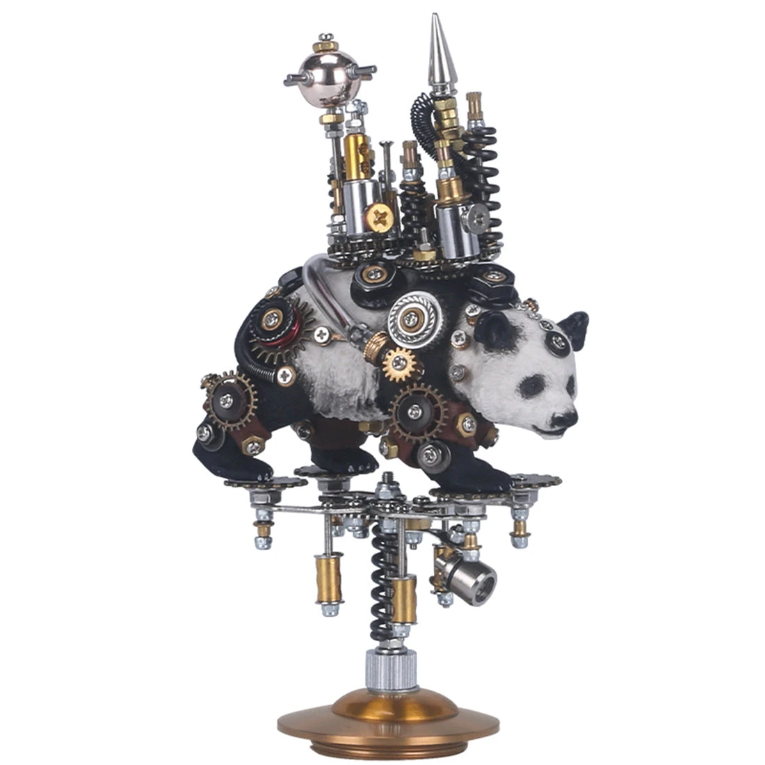 3D Metal Model Kit Mechanical Panda Castle DIY Games Assembly Puzzle Jigsaw Creative Gift - 290Pcs