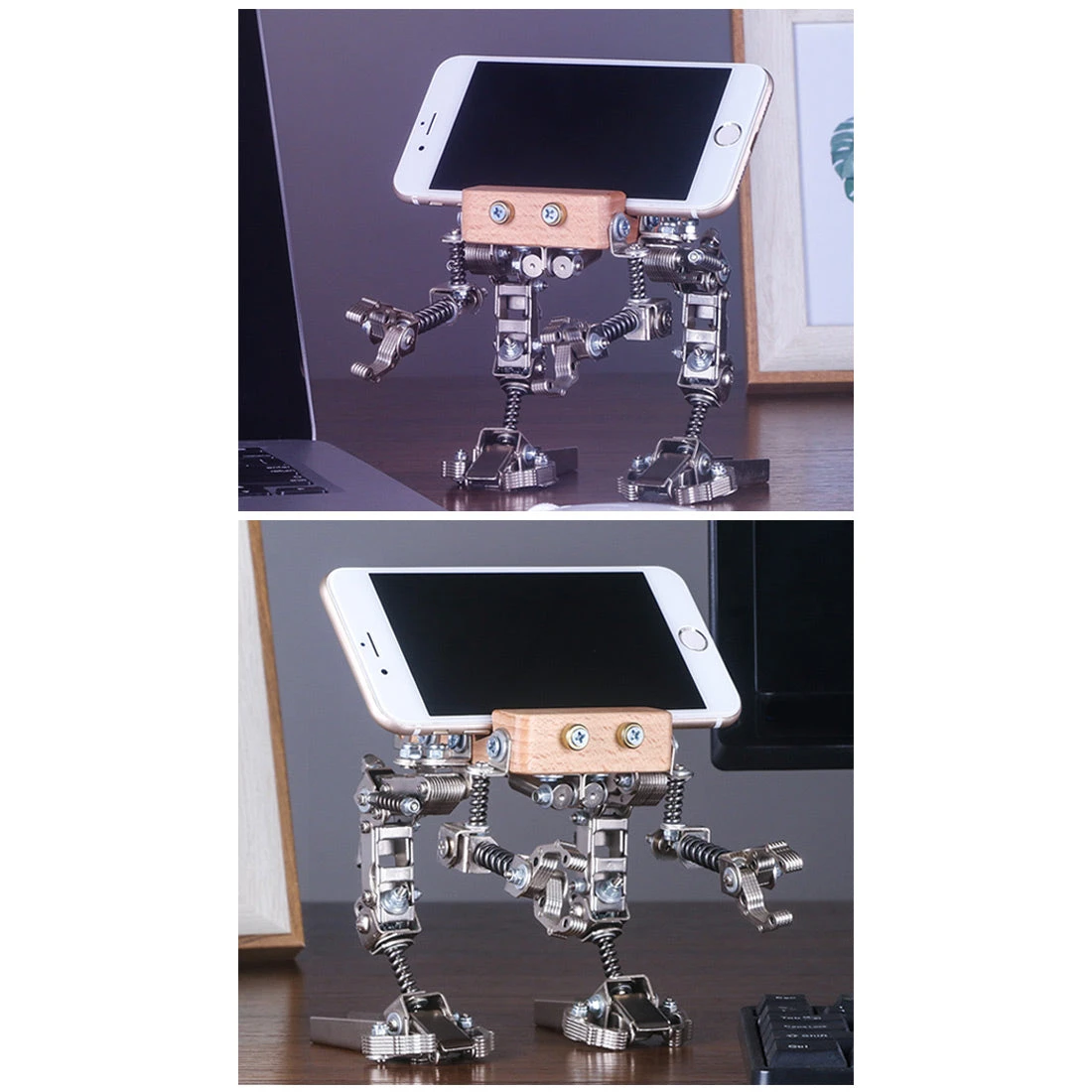 209Pcs DIY Mechanical Infantry Kit 3D Assembly Metal Phone Holder Model Toy - Image 4