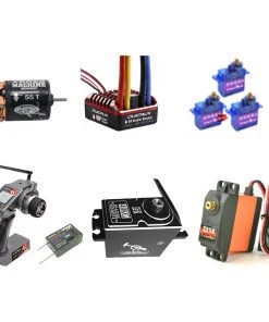 Motor ESC Steering Gear Differential Lock Servo Steering Wheel Servo Gearbox Servo Broken Transmission Servo 6CH RC Receiver For TWOLF TW-715 V8 Engine Powered 1:10 RC Off-road Kit