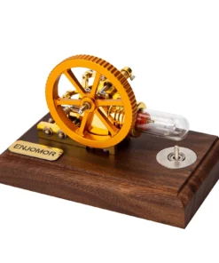 ENJOMOR Mini Beta Hot Air Stirling Engine Model External Combustion Engine Model Educational Toy