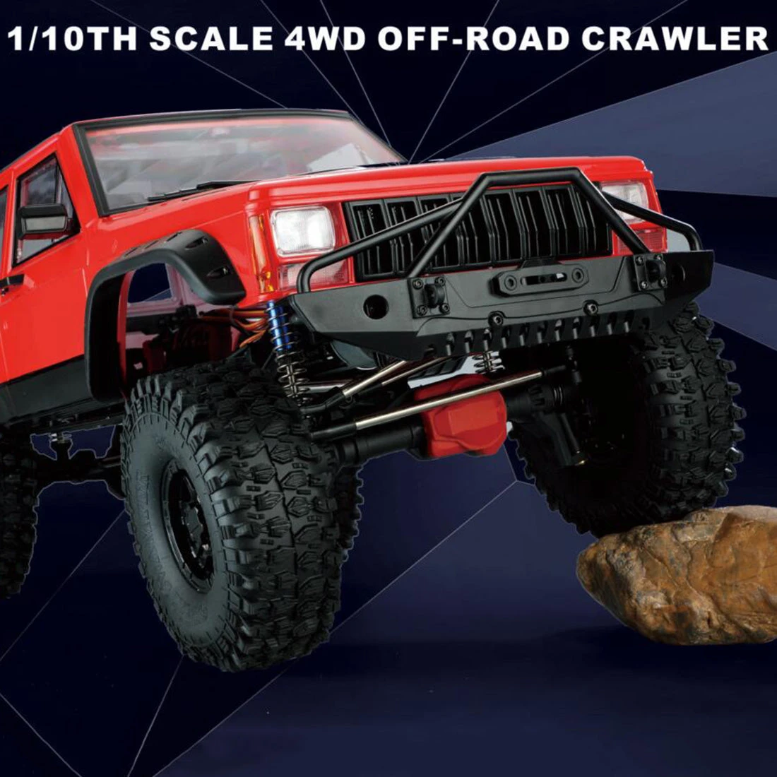 AXX4 1/10 RC Car 2.4G 4WD Brushed RC Electric Off-road Crawler Model For Adults (Car Frame Version) - Image 10
