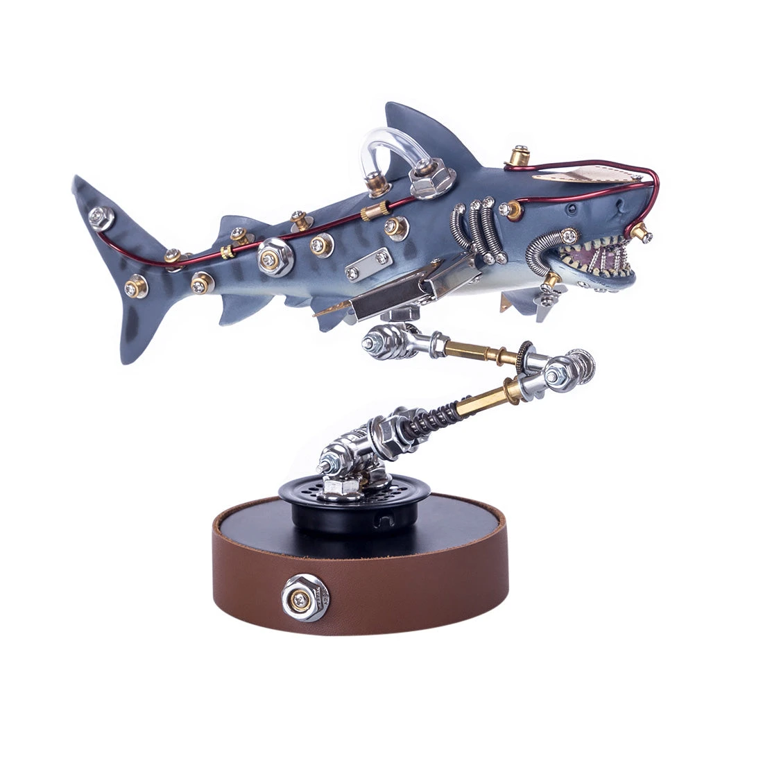 3D Metal Model Kit Mechanical Shark DIY Games Assembly Puzzle Jigsaw Creative Gift - 217Pcs