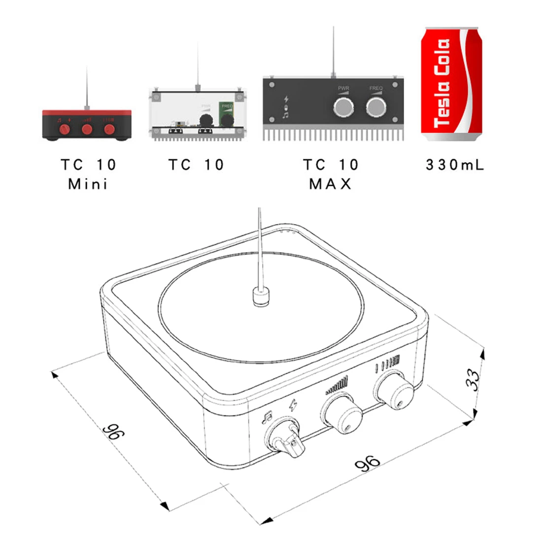TC10 Bluetooth Music Tesla Coil Plasma Speaker Magnet Storm 20cm - Image 10