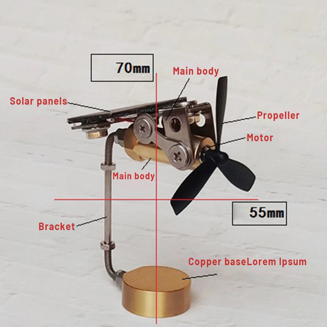 Solar Windmill Model Car Decoration STEM Toy - E Type - Image 4