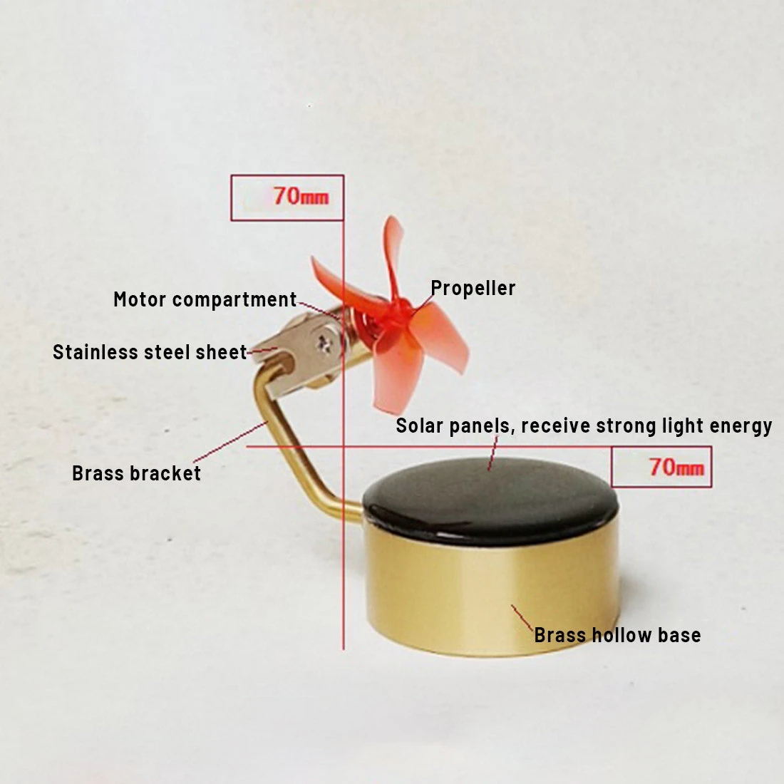 Solar Windmill Model Car Decoration STEM Toy - G Type - Image 4