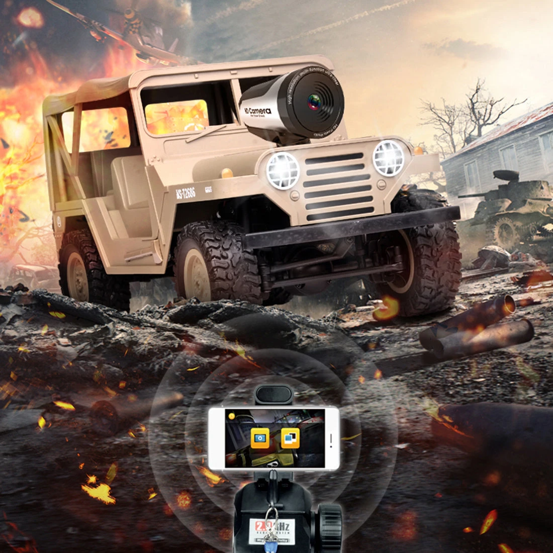 SUBOTECH BG1522 1:14 2.4G Electric RC Car 4WD 15+KM/H Off-road Vehicle Crawler With LED Headlight WIFI Camera - RTR - Image 13