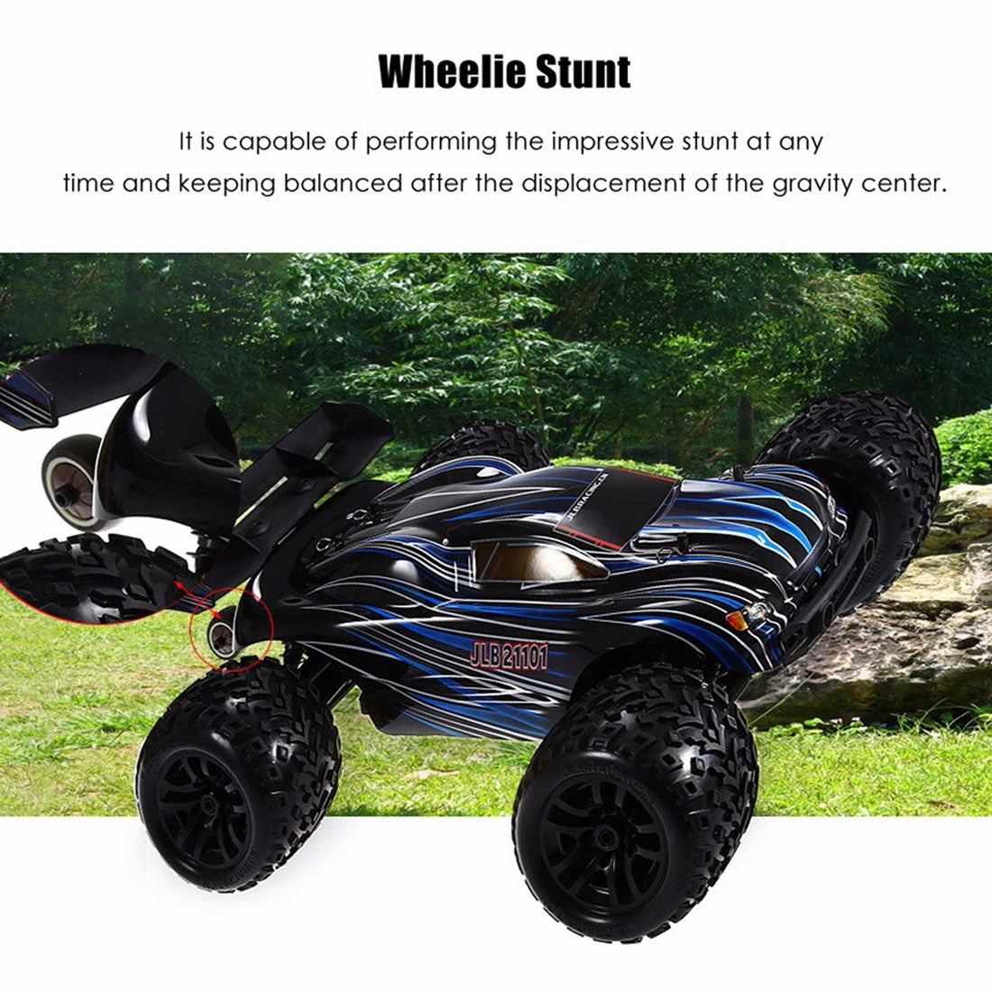 JLB Racing 21101 1/10 4WD 2.4G 80A Off-road Splashproof Flip Brushless Truggy RC Car Remote Control Truck- RTR - Image 10