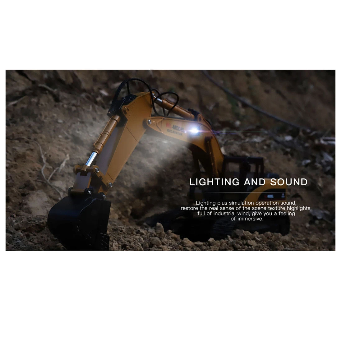 Wltoys 16800 1/16 RC Excavator Remote Control Engineering Vehicle With Lighting Sound - Image 8