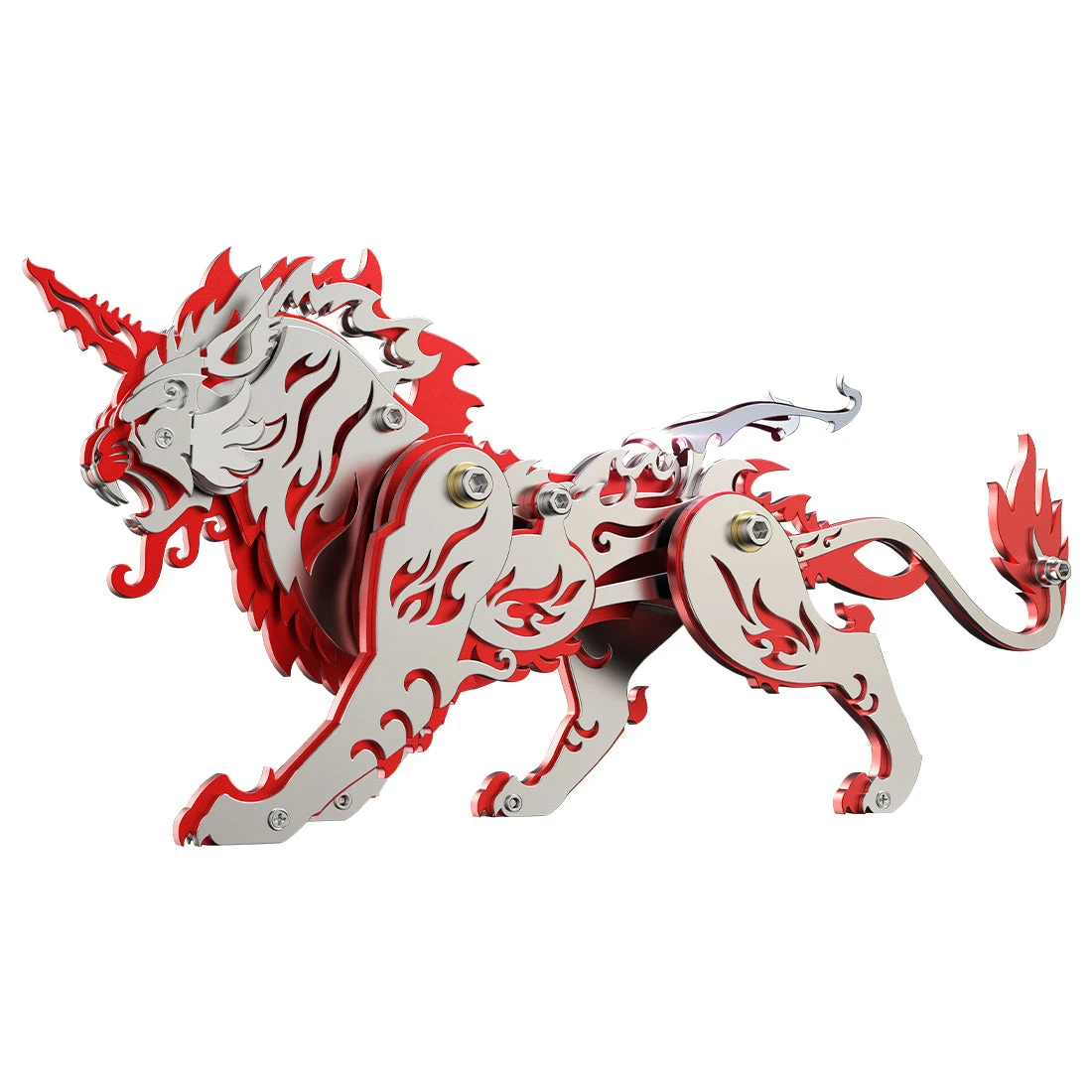 3D Puzzle DIY Model Kit Jigsaw Metal Tiger Model Ancient Chinese Beasts Mechanical Assembly Crafts - Image 2