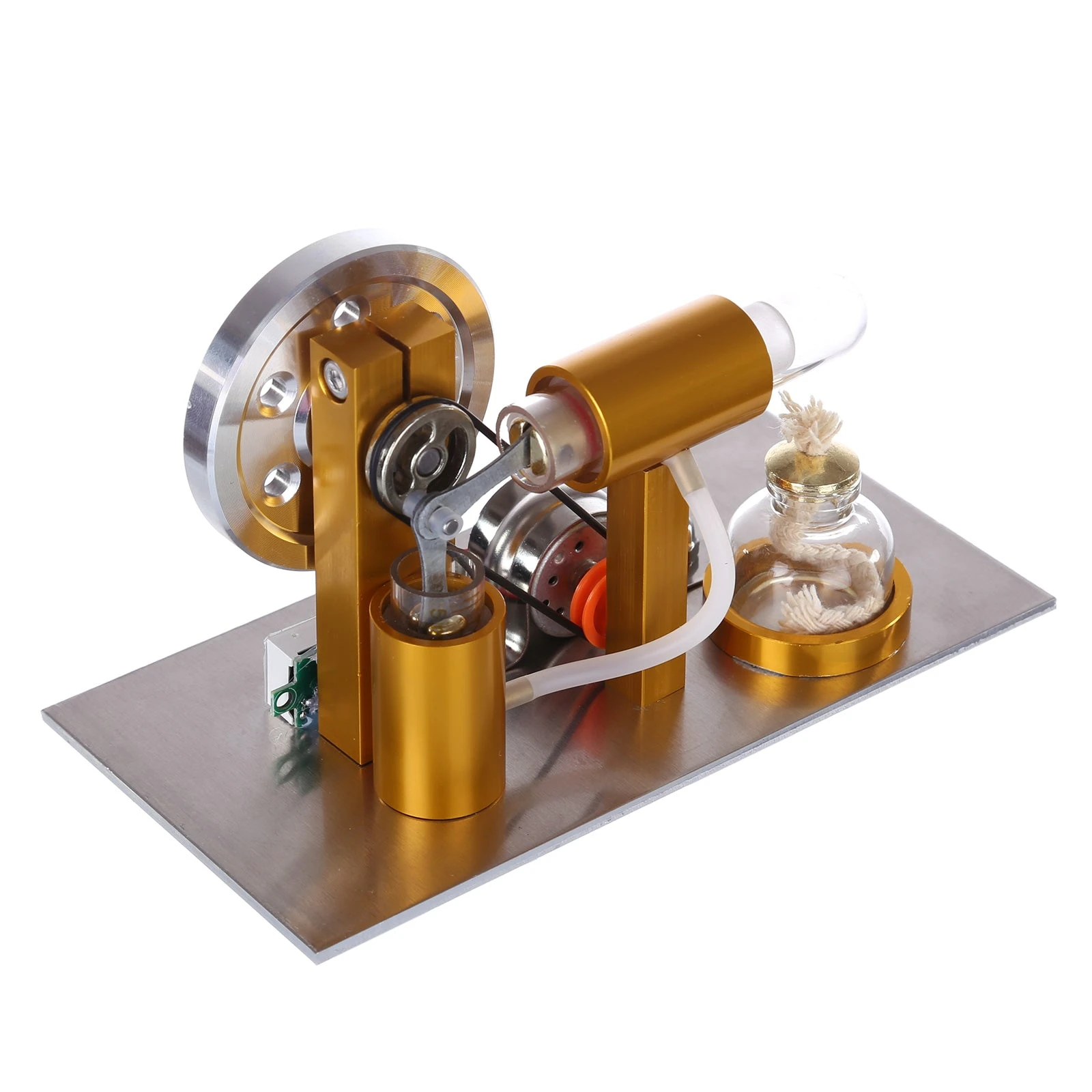 L-Shaped Stirling Engine Generator Model With Voltage Digital Display Meter And Bulb Science Experiment Educational Toy - Enginediy Customized - Image 11