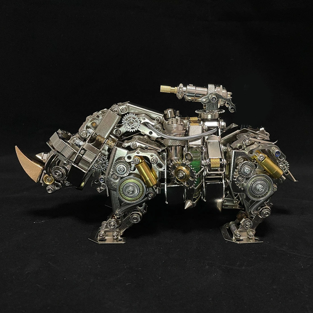 3D DIY Steampunk Mechanical Siege Rhino Set Assembly Craft 700PCS+ - Image 5