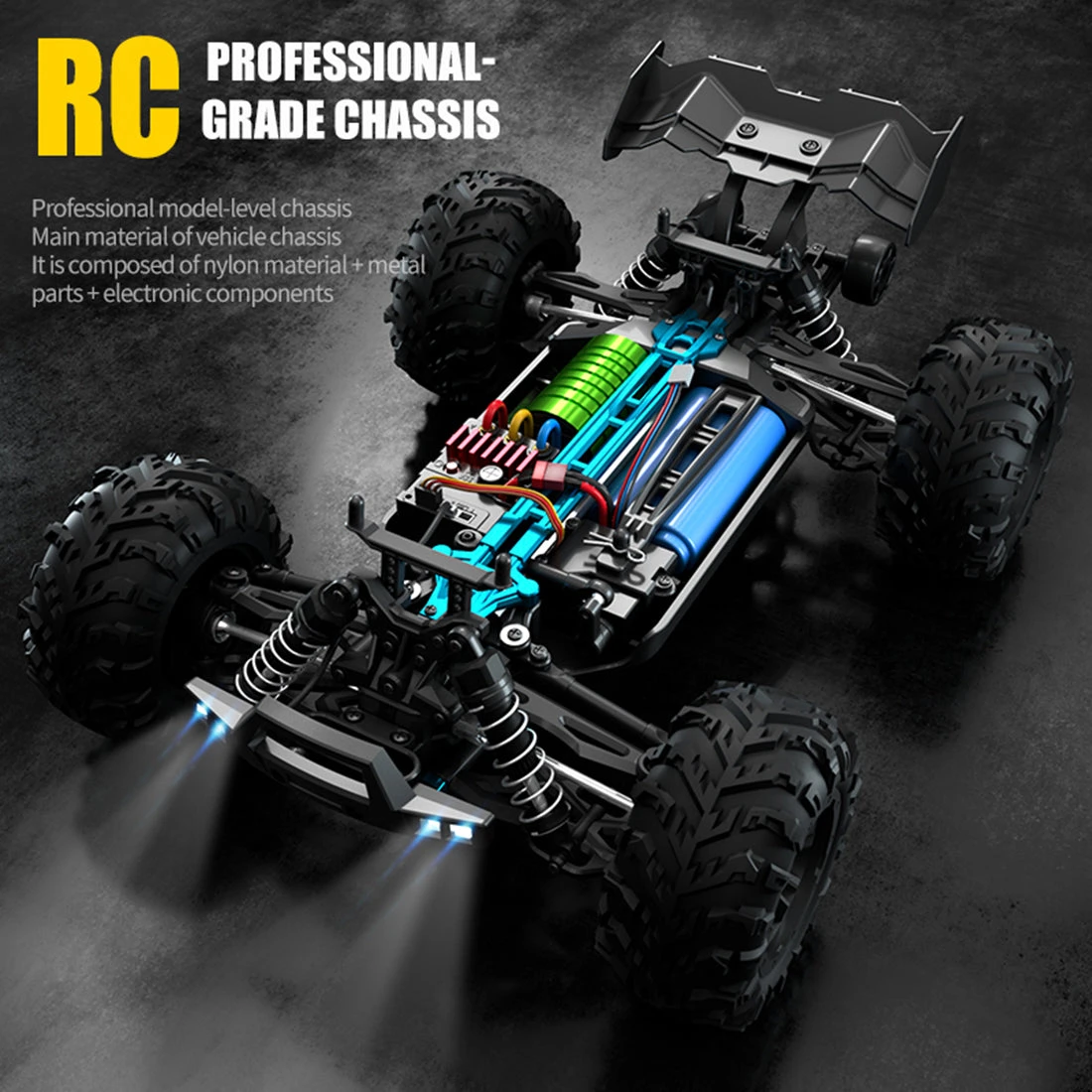 SUCHIYU 1/16 4WD 70+KM/H 2.4G RC Electric Brushless All-terrain Off-road Monster Truck Vehicle Toys Gifts - Image 9