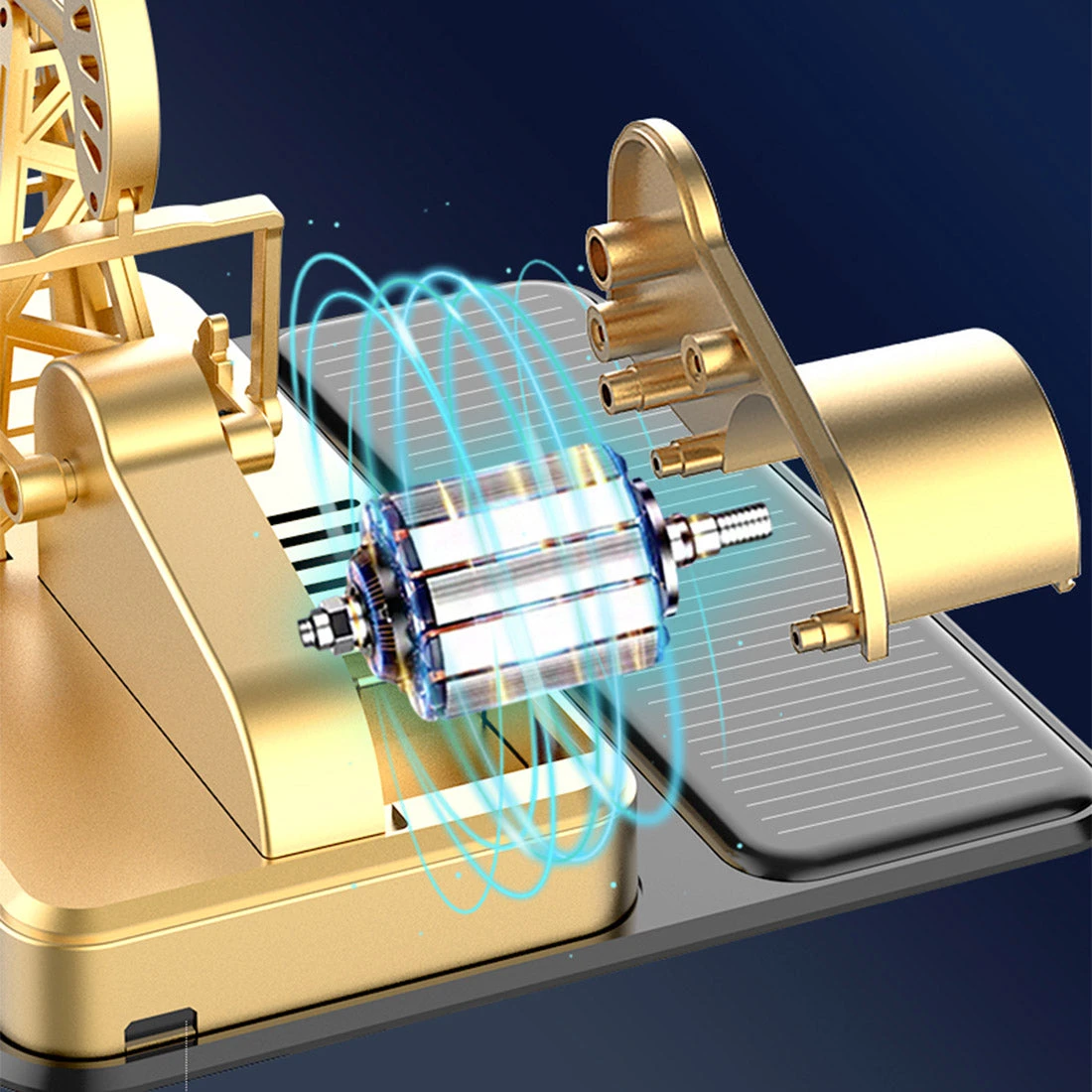 Solar Kowtow Machine Model Car Decoration Pumping Unit Model Ornament - Image 3