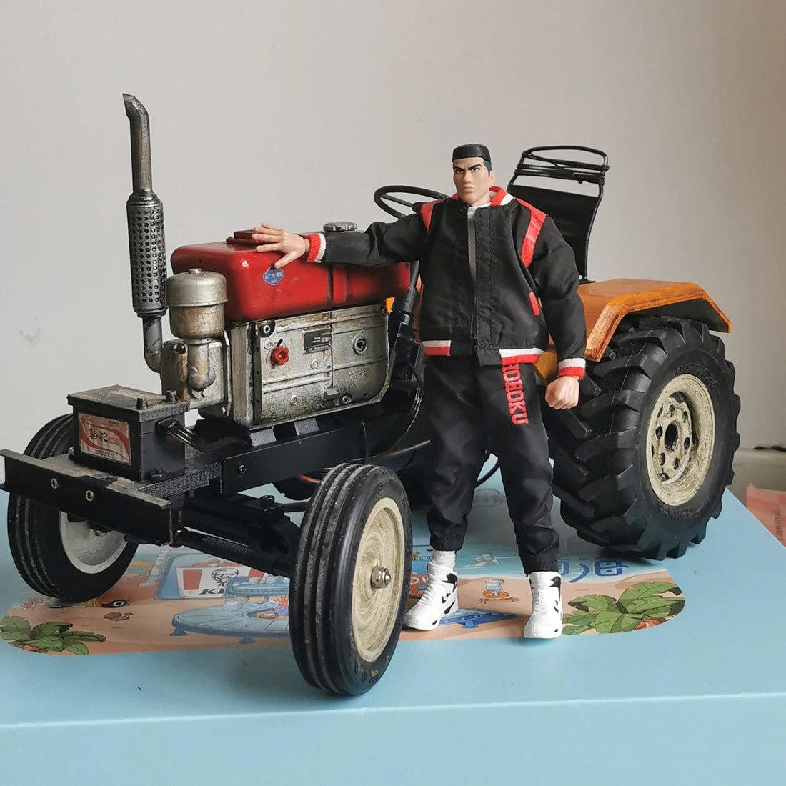 1/10 2.4G RC Tractor 4×2 Electric Antique Tractor Model Agricultural Transport Vehicle Toy - Image 6