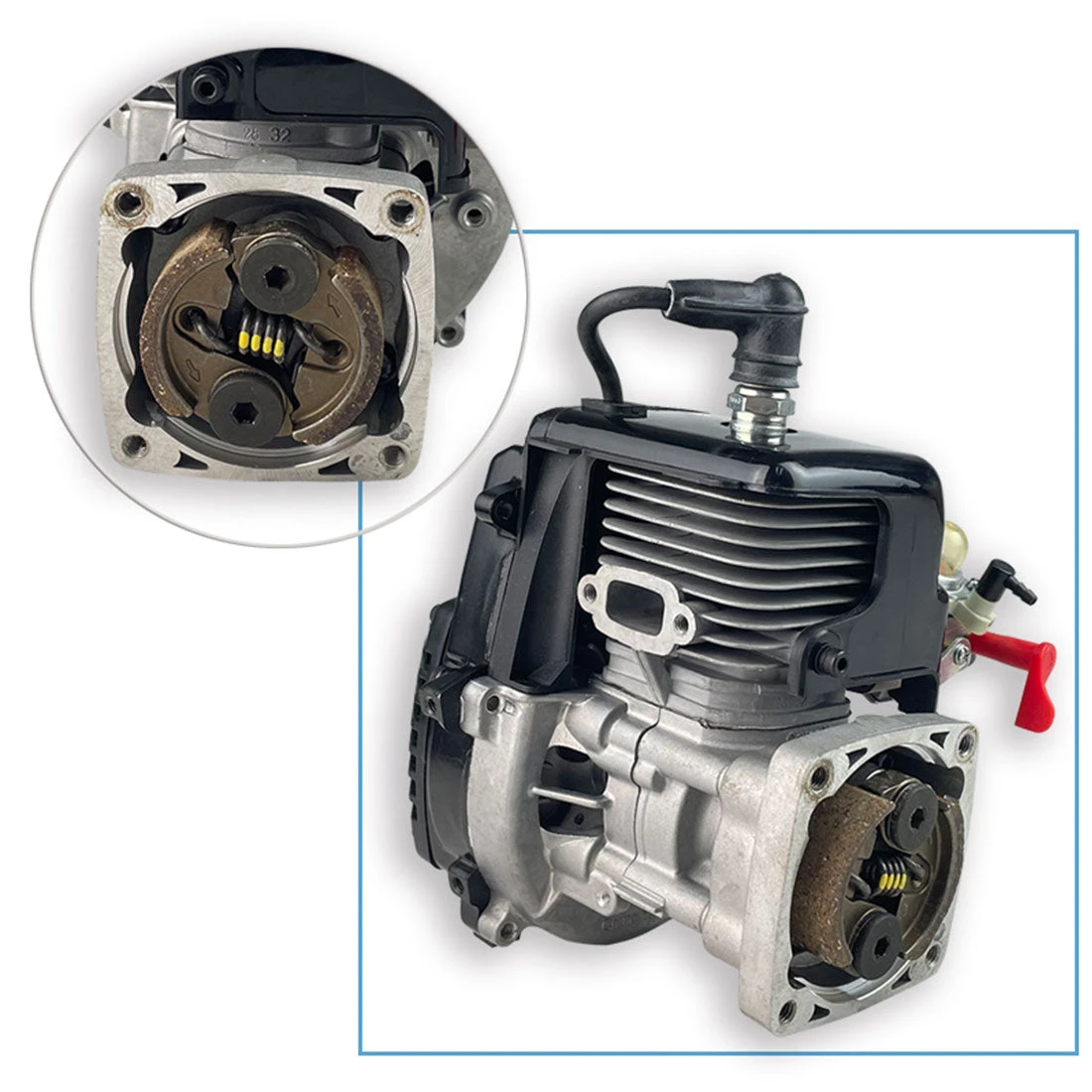 CY 27/23CC Mini Single Cylinder Two-stroke High-speed Racing Gasoline Engine Model With 2.7/2.2 Horsepower - Image 2