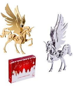 3D Puzzle Model Kit Mechanical Golden Unicorn & Silver Unicorn Metal Games DIY Assembly Jigsaw Crafts Creative Gift