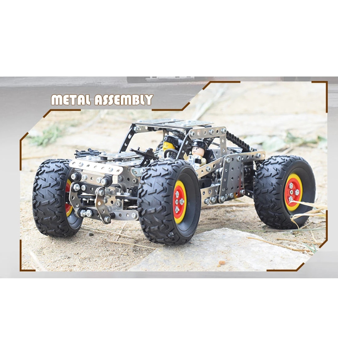 3D Metal Puzzle DIY Stainless Steel Assembly Car Toy High Speed Off-road Vehicle SW-046 Puzzle Model Kit For Adults Kids -657PCS - Image 2