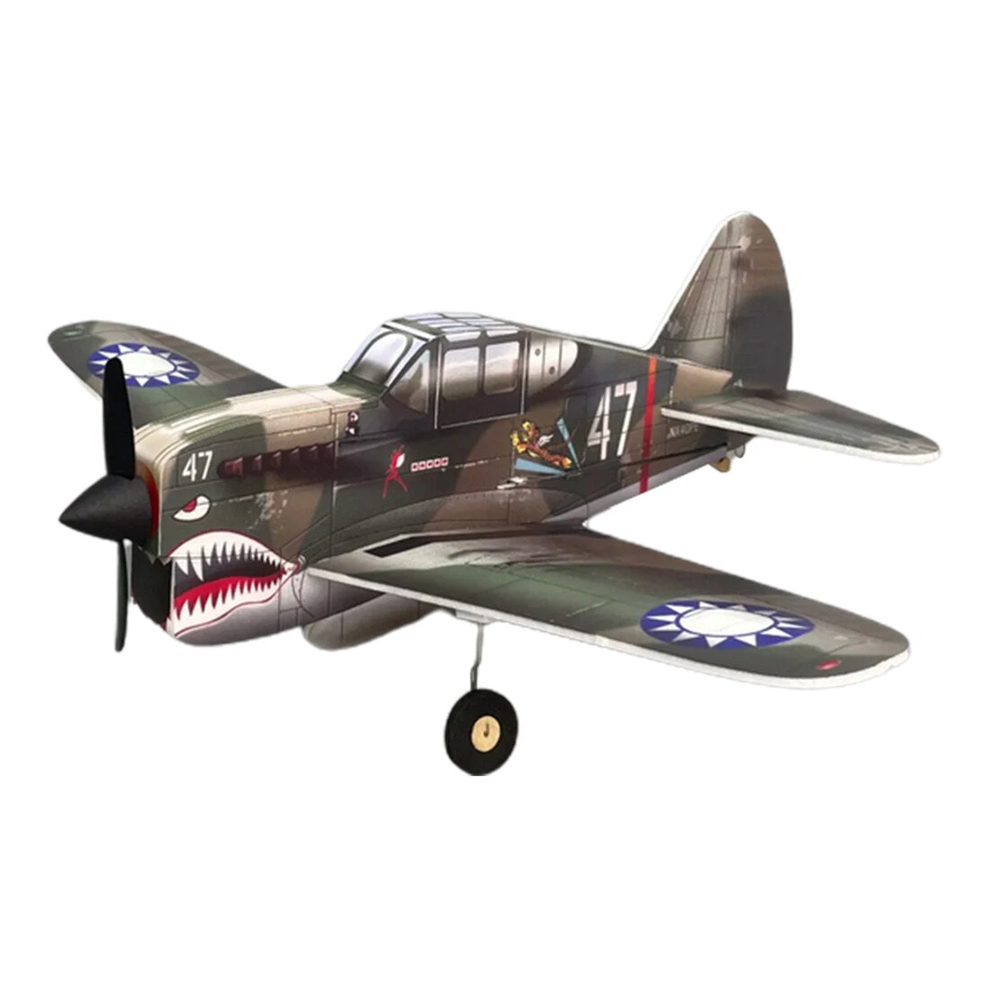 MinimumRC P-40 Warplane, 2.4G RC, 4CH, Fixed-Wing Airplane Model, Art-tech Toy