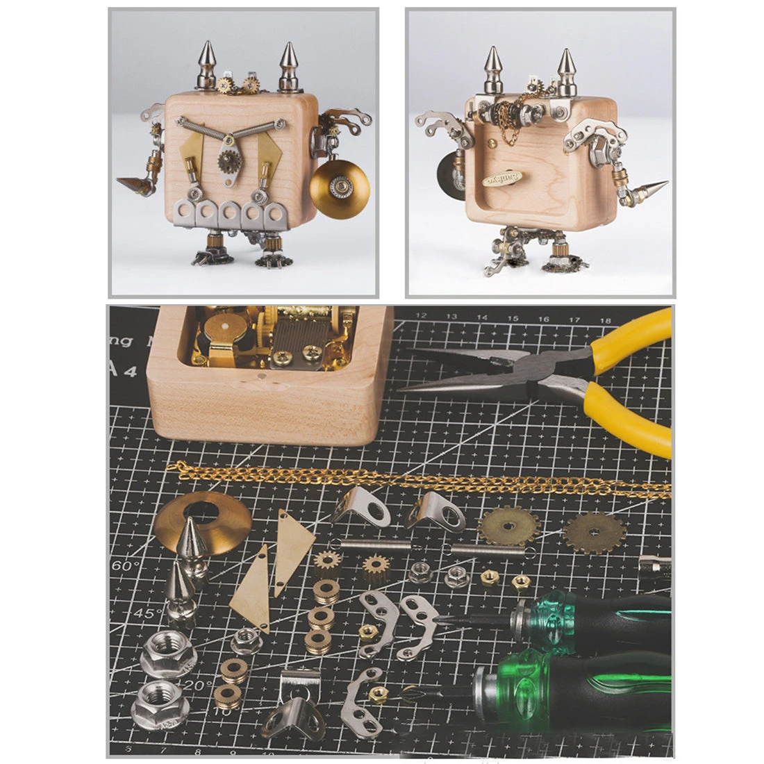 150PCS 3D Metal Kit Roman Soldier With Sword & Shield DIY KIT Music Box - Image 9