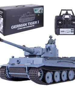1:16 2.4G Metal German Tiger I RC Tank Infrared Battle Heavy Tank Model With Simulation Light Smoke FPV Dashcam