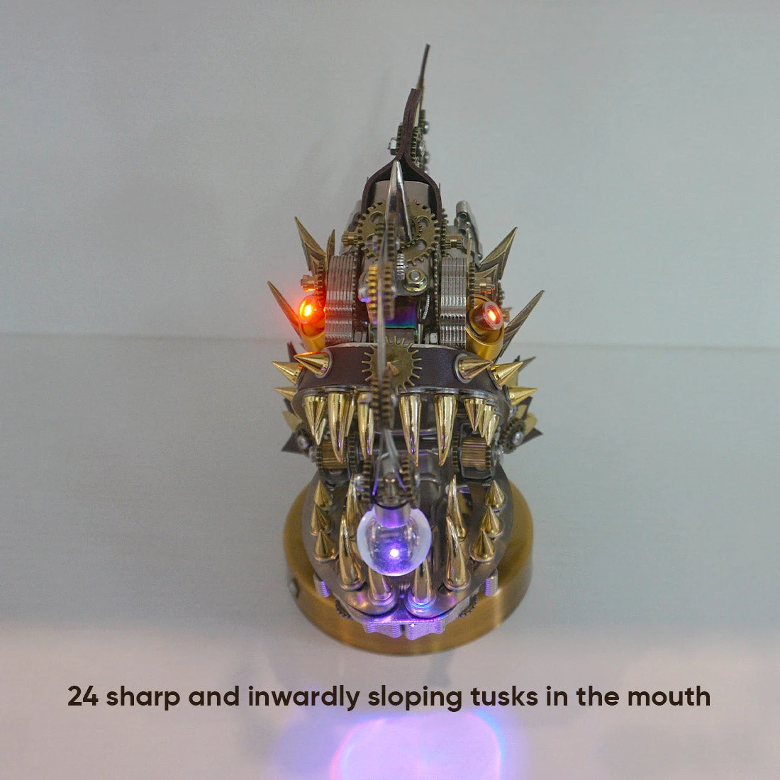 3D Metal Steampunk Craft Puzzle Mechanical Anglefish Model DIY Assembly With Luminous Bulb Creative Gift-1064PCS+ - Image 15