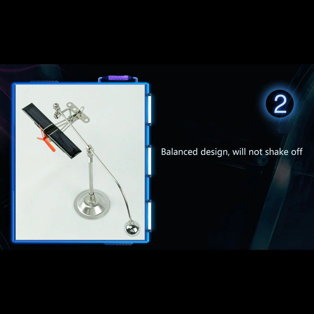 Stark Vehicle-mounted Solar Aircraft Shape Motor Solar Toy - Image 4