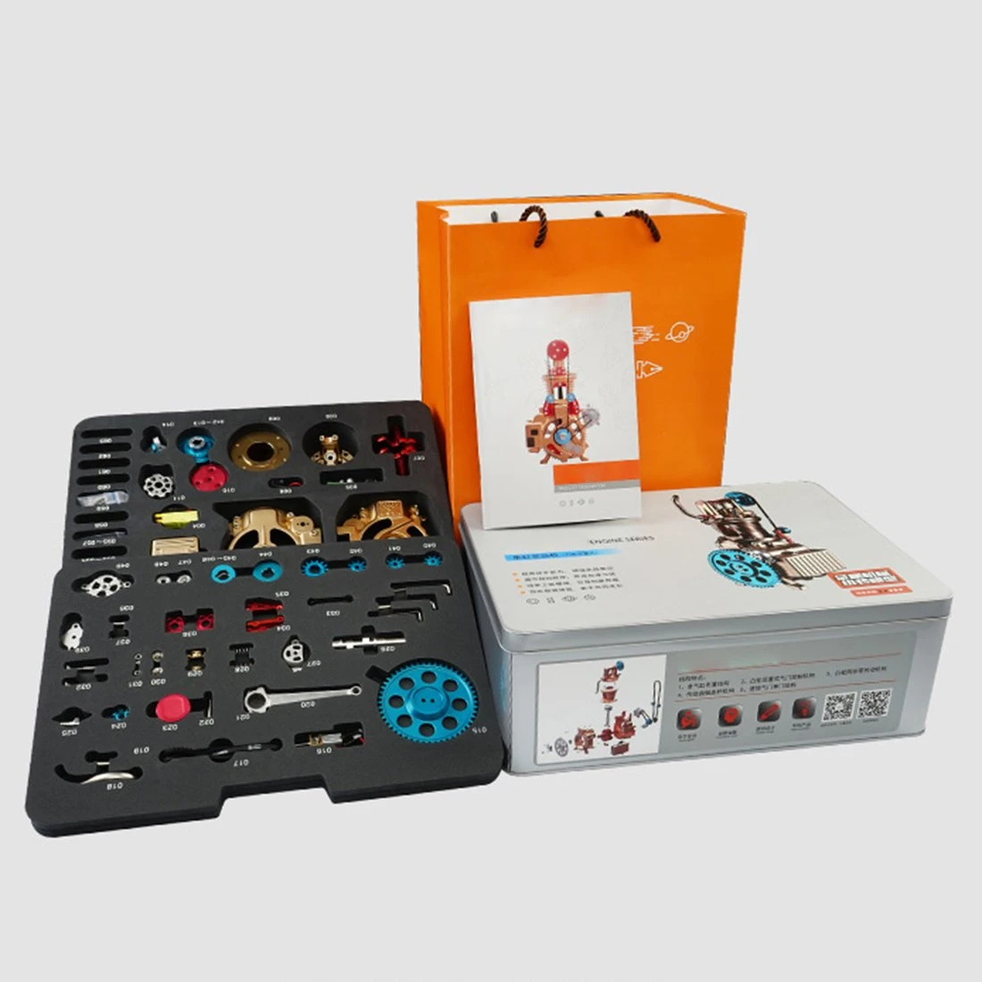 Car Engine Assembly Kit Single-cylinder Engine Build Kit Gift Toy For Collection - Image 7